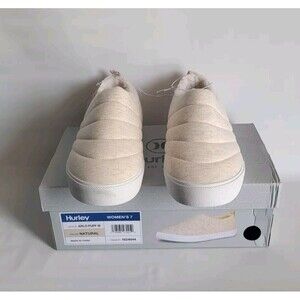 Hurley Women's Natural Arlo Puff  Clog Slip-on Comfort Mules Loafers Size 7